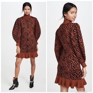 Ulla Johnson Joni Zebra Print Dress
